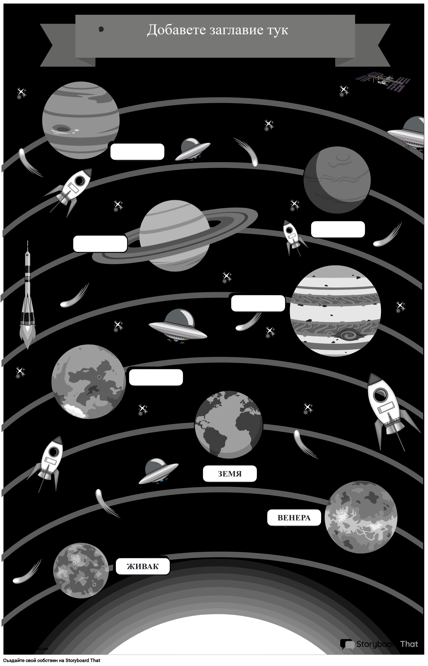 Детски Плакат на Слънчевата Система
