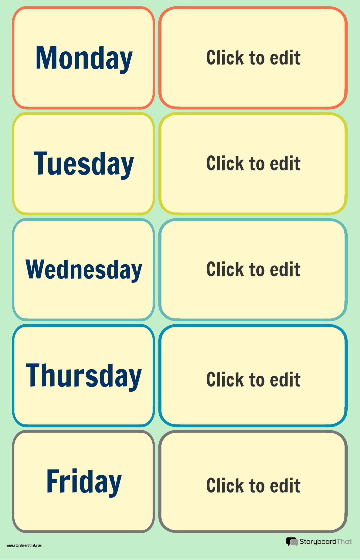 Календар Афиш на Учебната Седмица 1