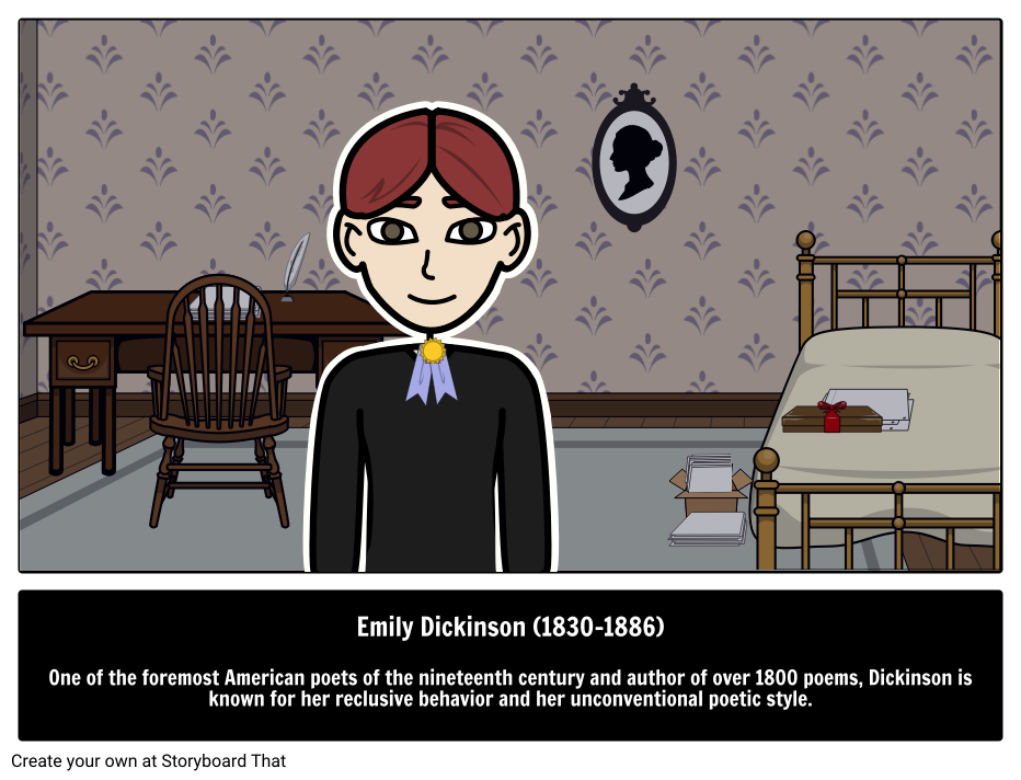 Emily Dickinson Famous American Poet Storyboard