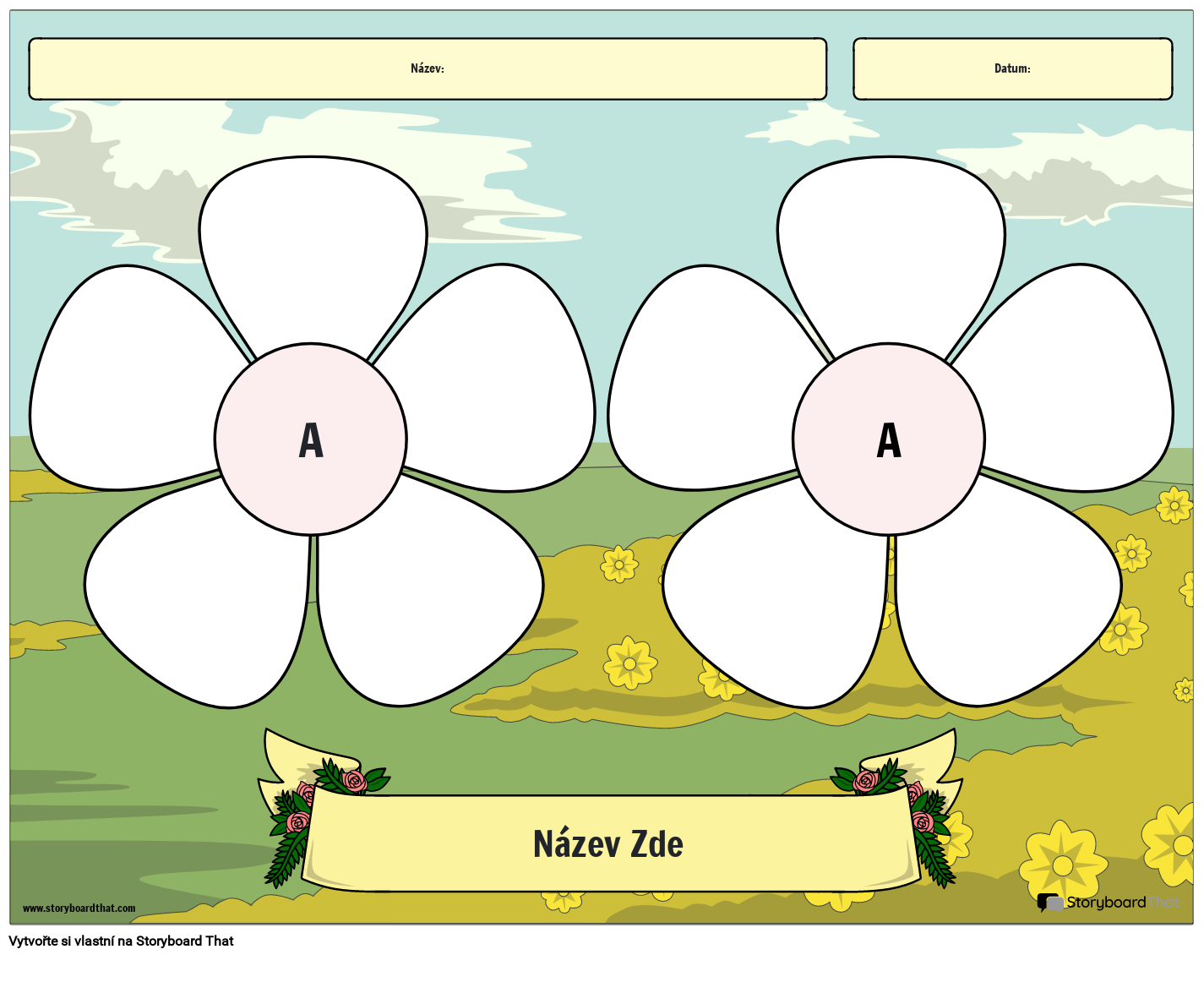 Anglický Phonics Flower Diagram