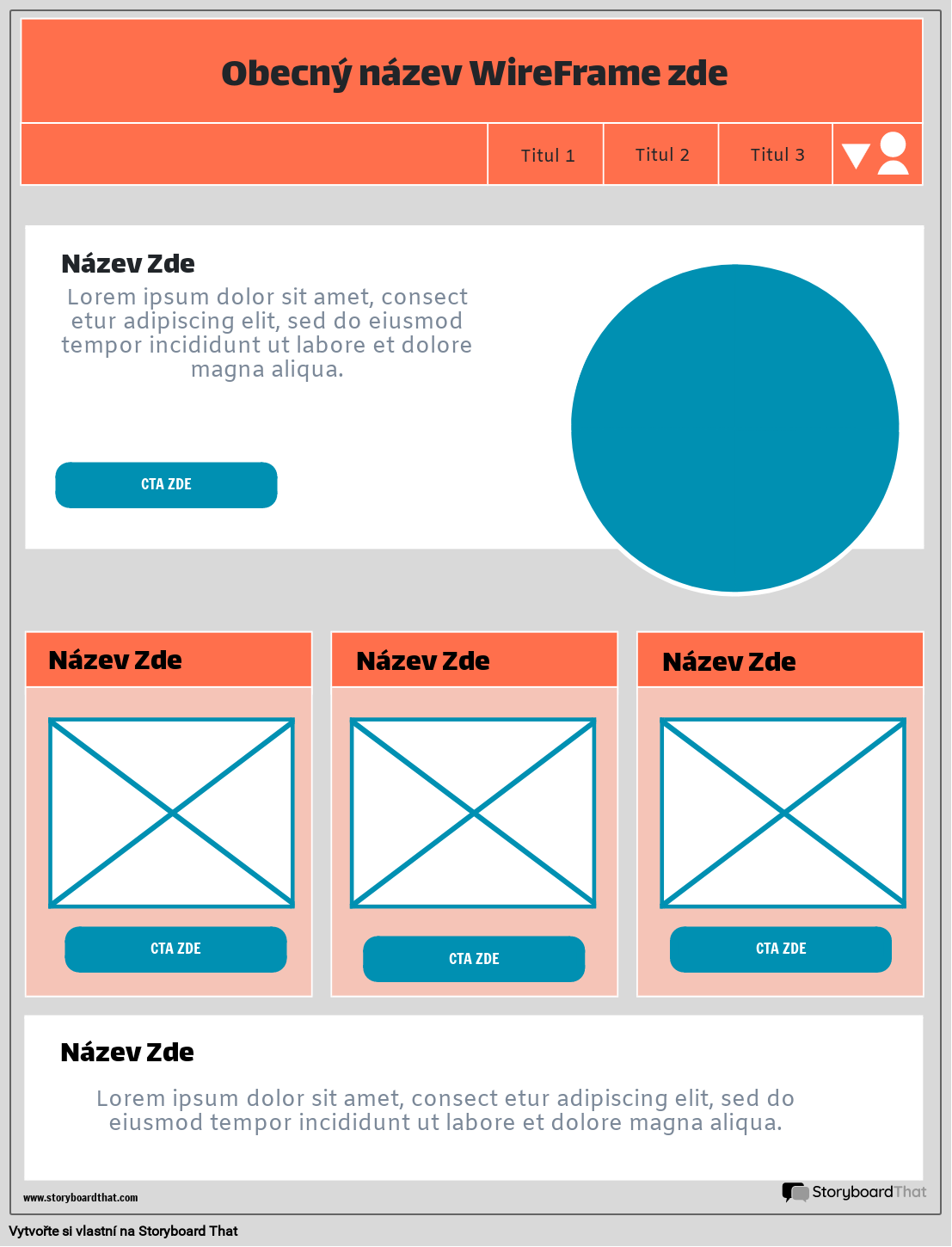 Corporate General WireFrame Template 3