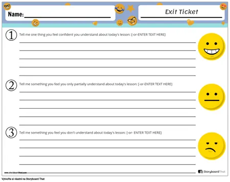Exit Ticket 11, celá stránka