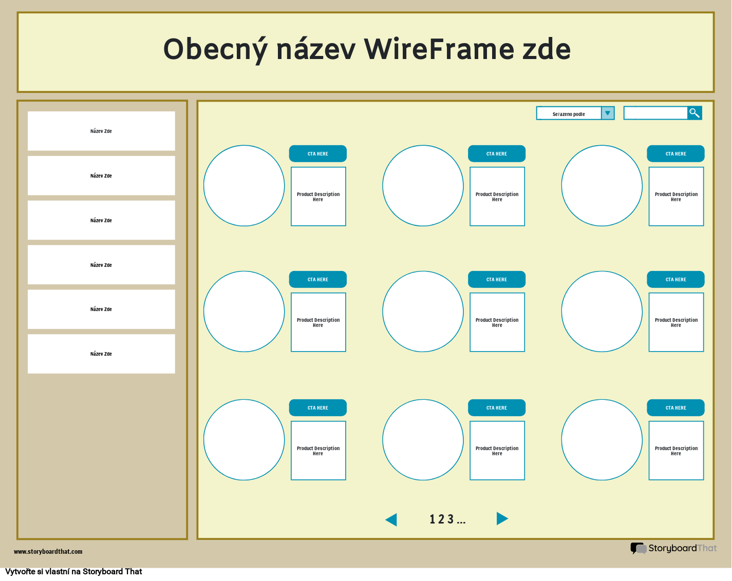 Firemní Obecná Šablona WireFrame 1