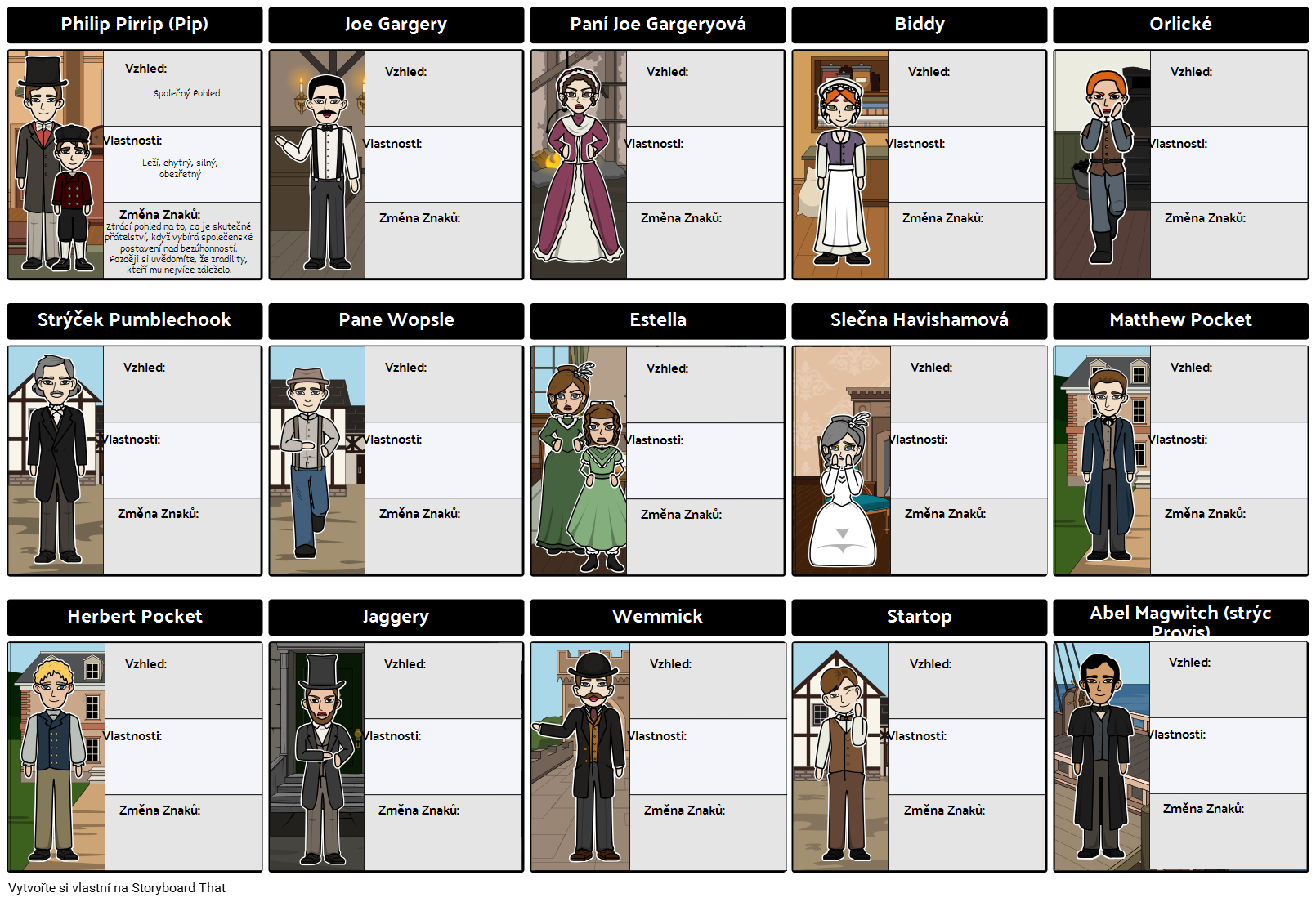 Great Expectations Character Map