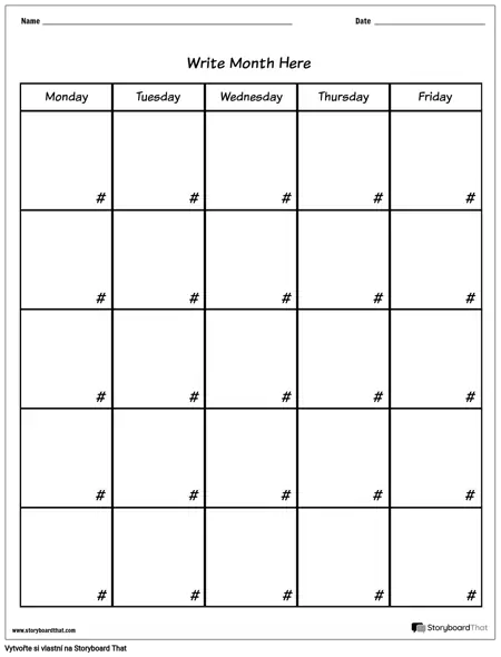 Kalendář - den v Týdnu