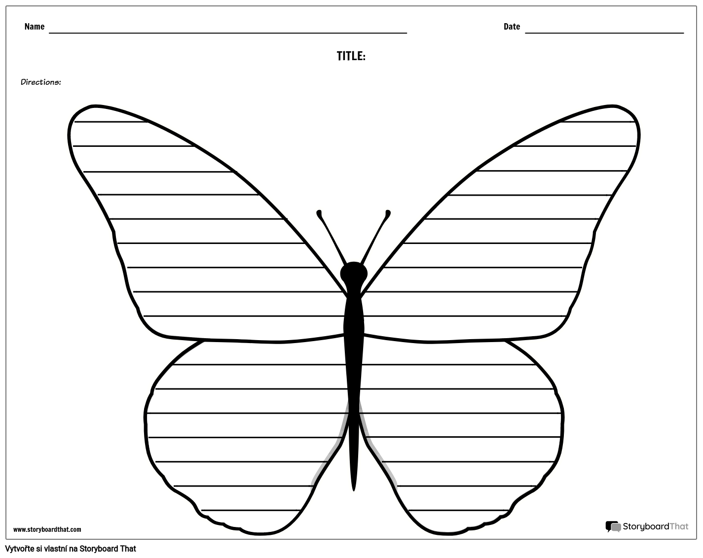 Kreativní Psaní - Motýl