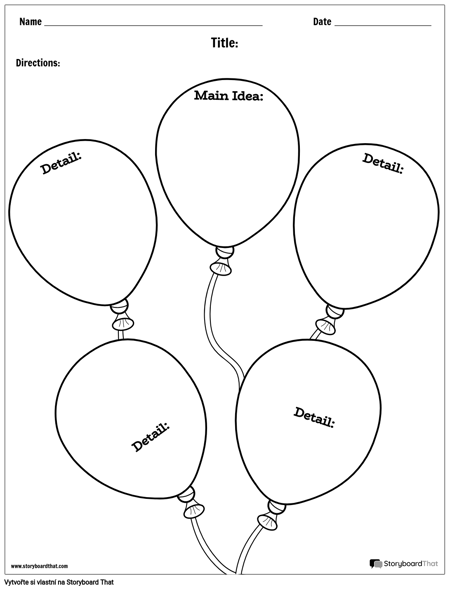Mapa Příběhu Balónu Prázdná