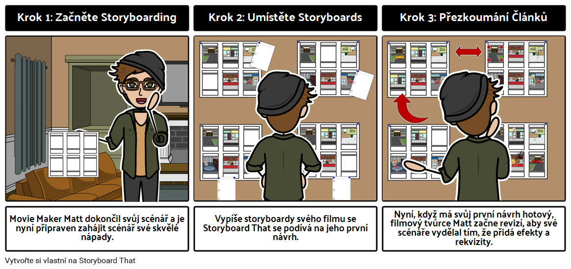 Movie Maker Matt Začíná Storyboardu