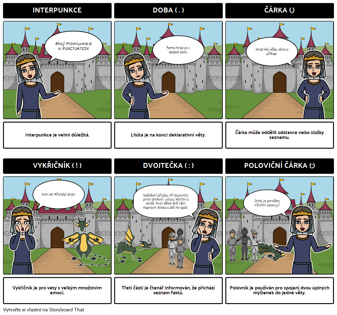 Výuku interpunkce s StoryboardThat
