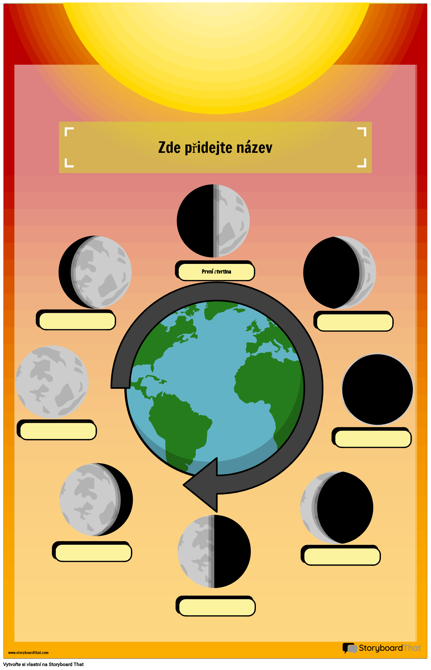Vzdělávací Plakát Fáze Měsíce
