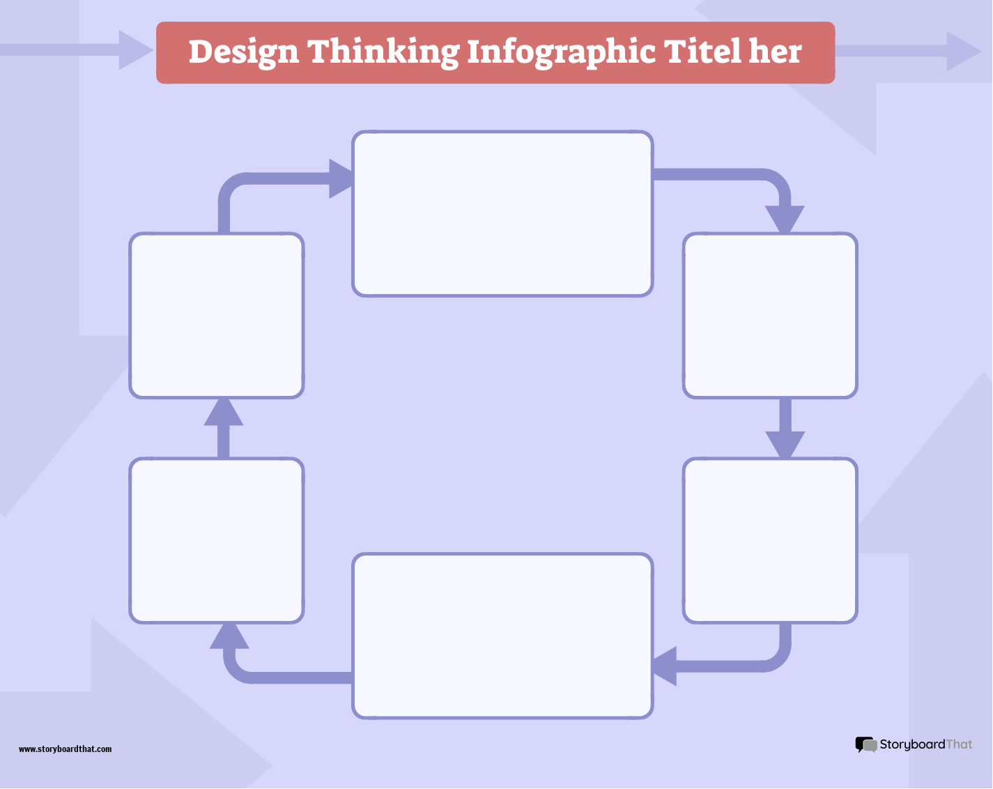 Corporate Design Thinking Infographic Skabelon 1