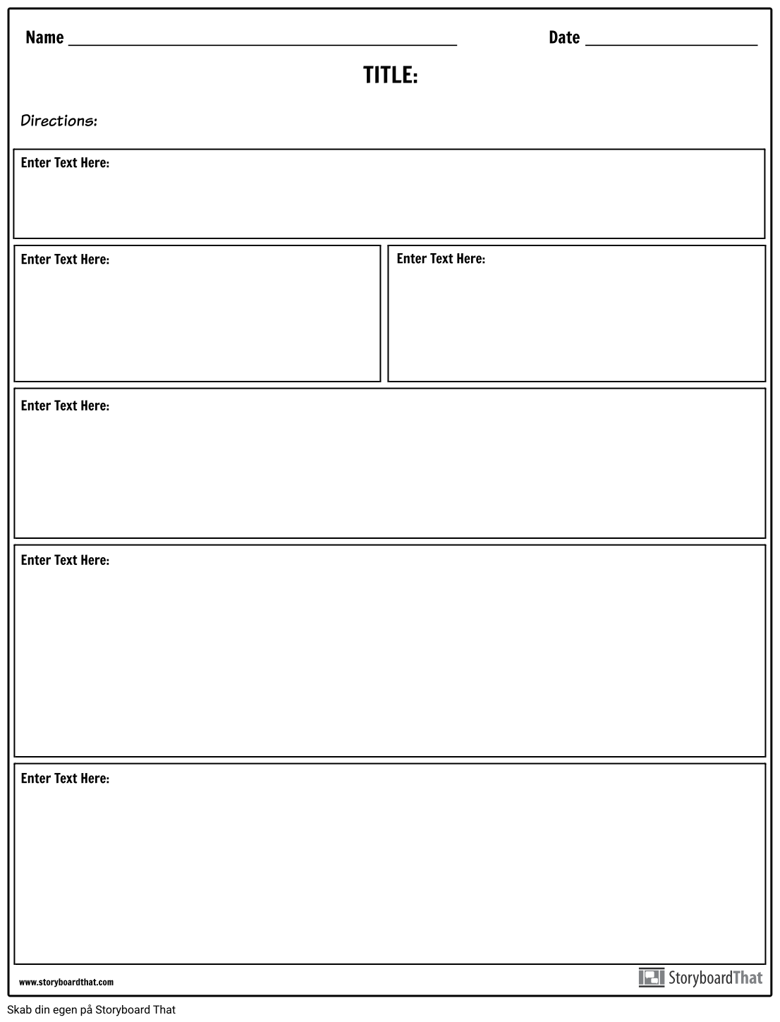 Creative Writing - Breaking Down Ideas Storyboard