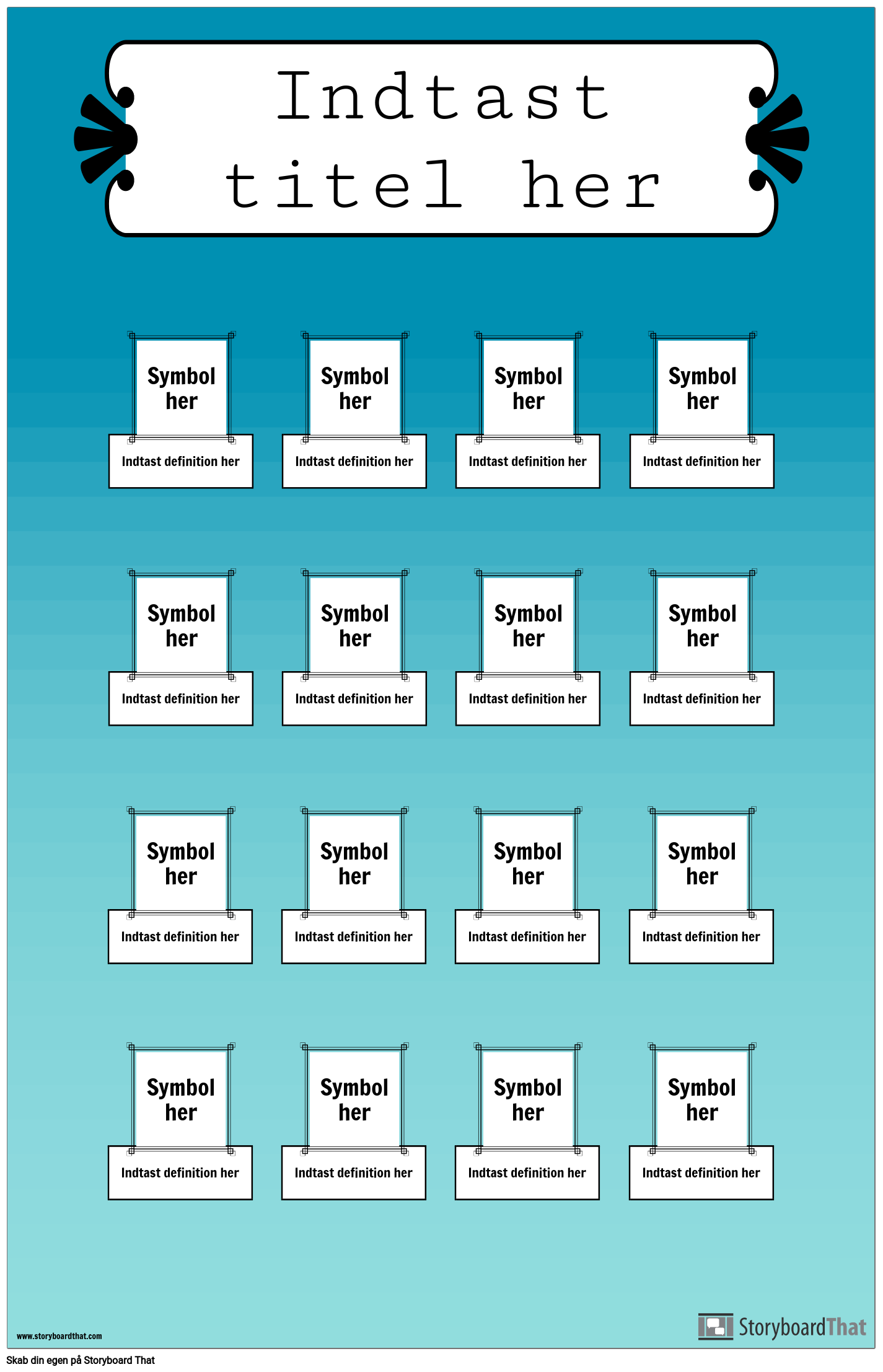 Definitioner af Matematisk Symbol Poster