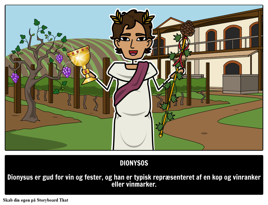 Dionysos - Græsk gud for vin 