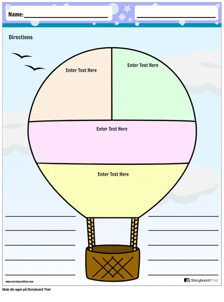 Grafisk Organisator Varmluftsballon
