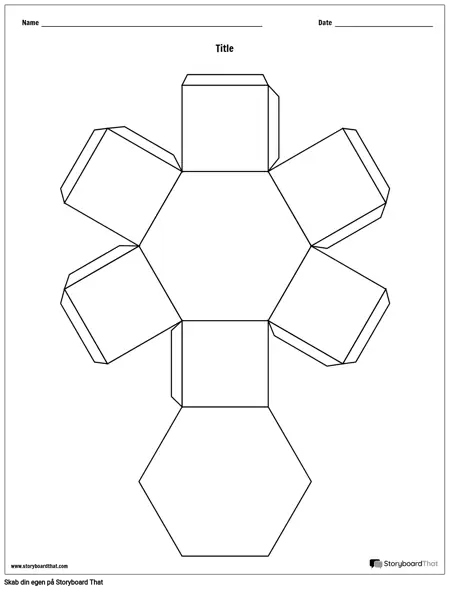 Hexagon Story Cube -skabelon