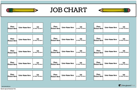 Job Chart Plakat