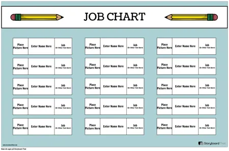Job Chart Plakat