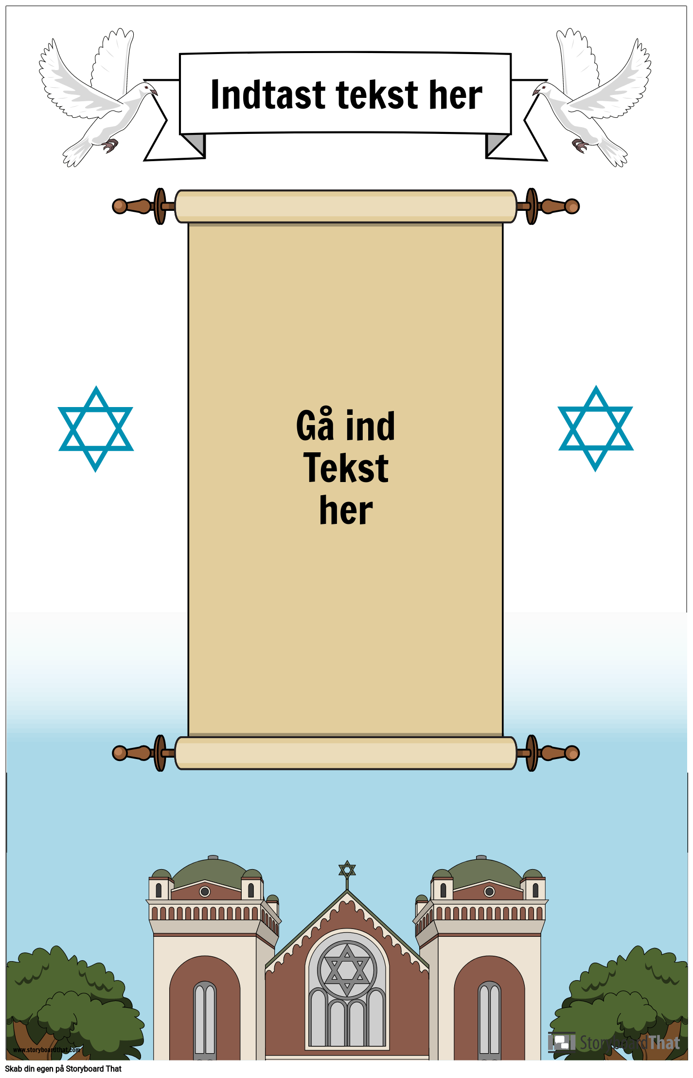 Jødisk plakat med rulle