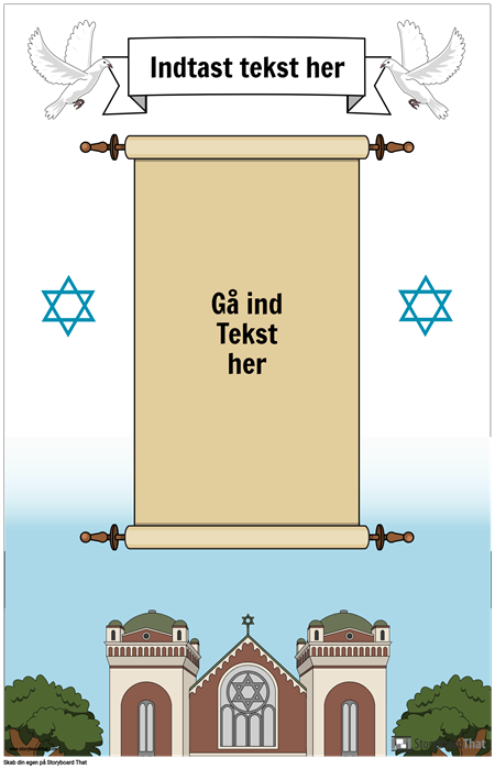 Jødisk plakat med rulle