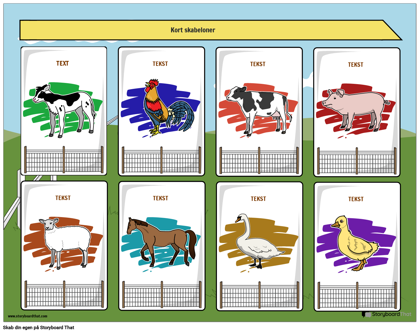 Kortspil Farm Animals Kategori