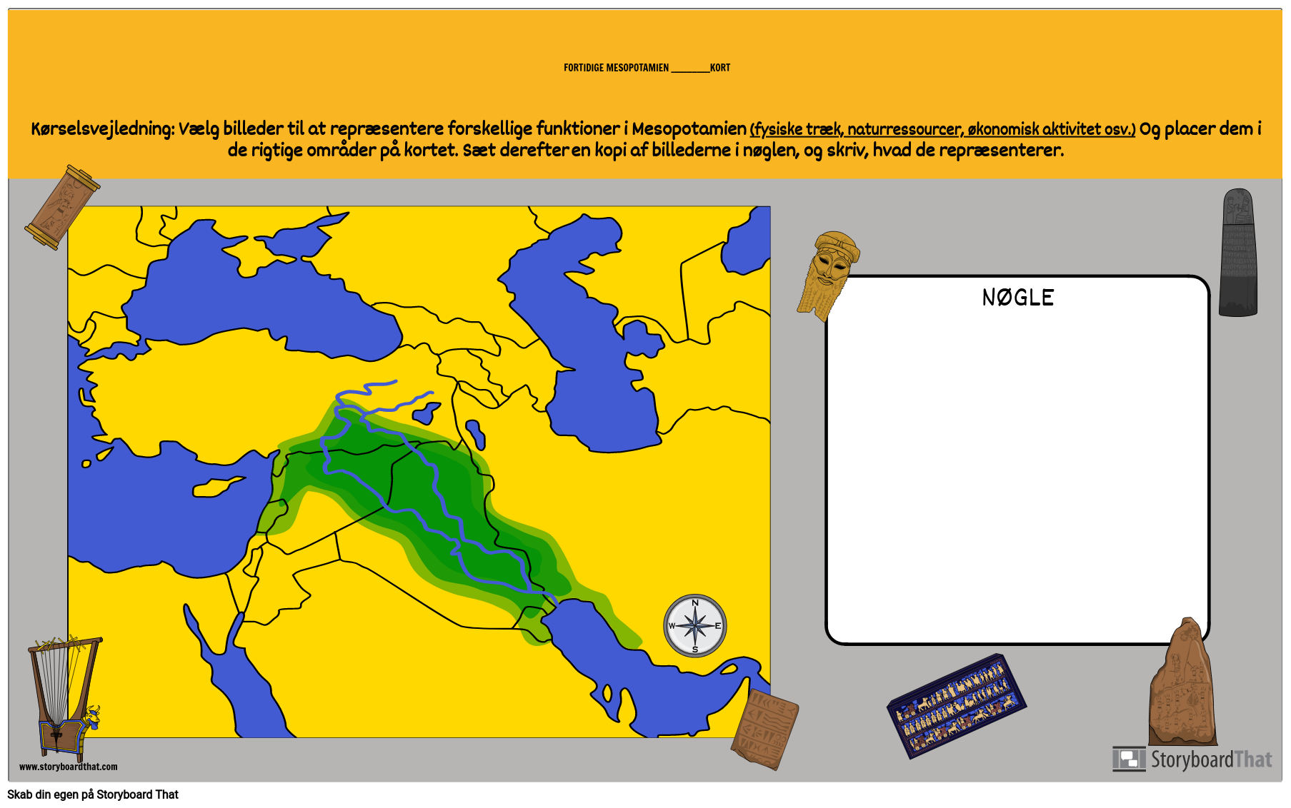 Mesopotamien Udfyld det Tomme Kort