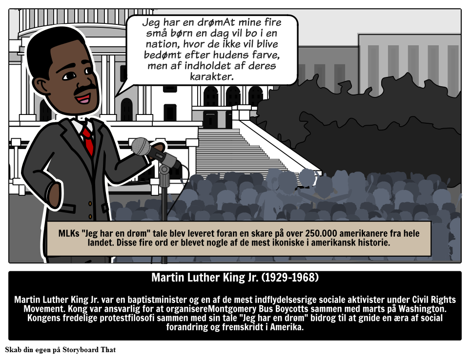 Borgerrettighedsleder Dr. Martin Luther King, Jr. 