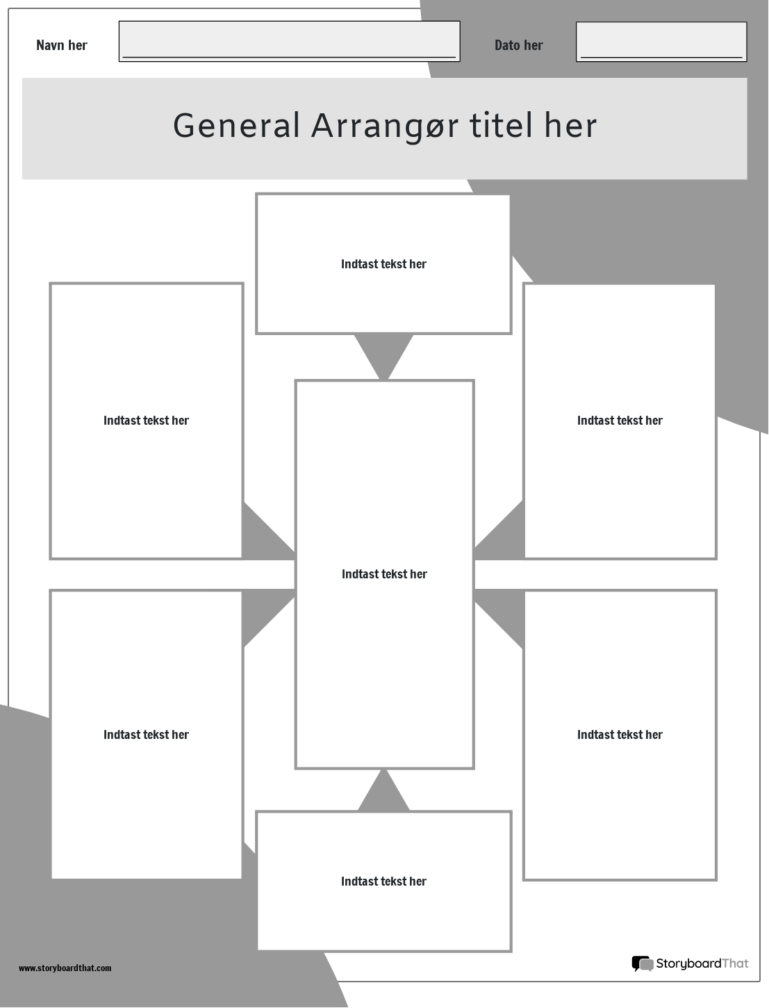 Ny oprettelsesside General Graphic Organizer 4 (sort/hvid)