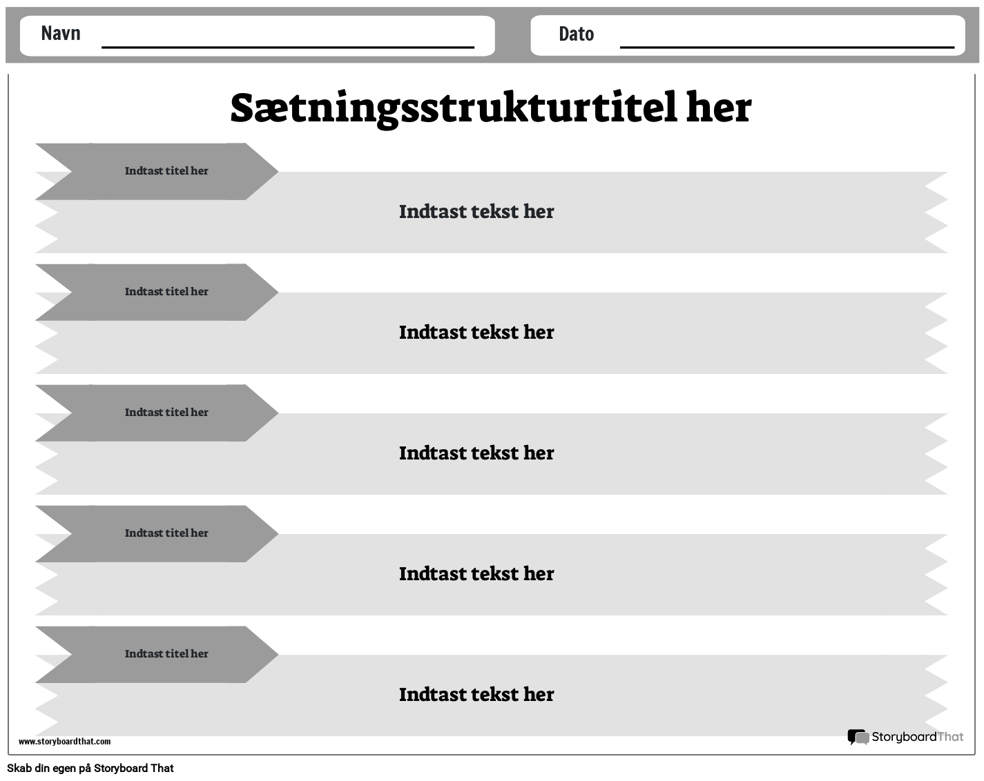 Ny skabelon til oprettelse af sidesætningsstruktur 3 (sort/hvid)