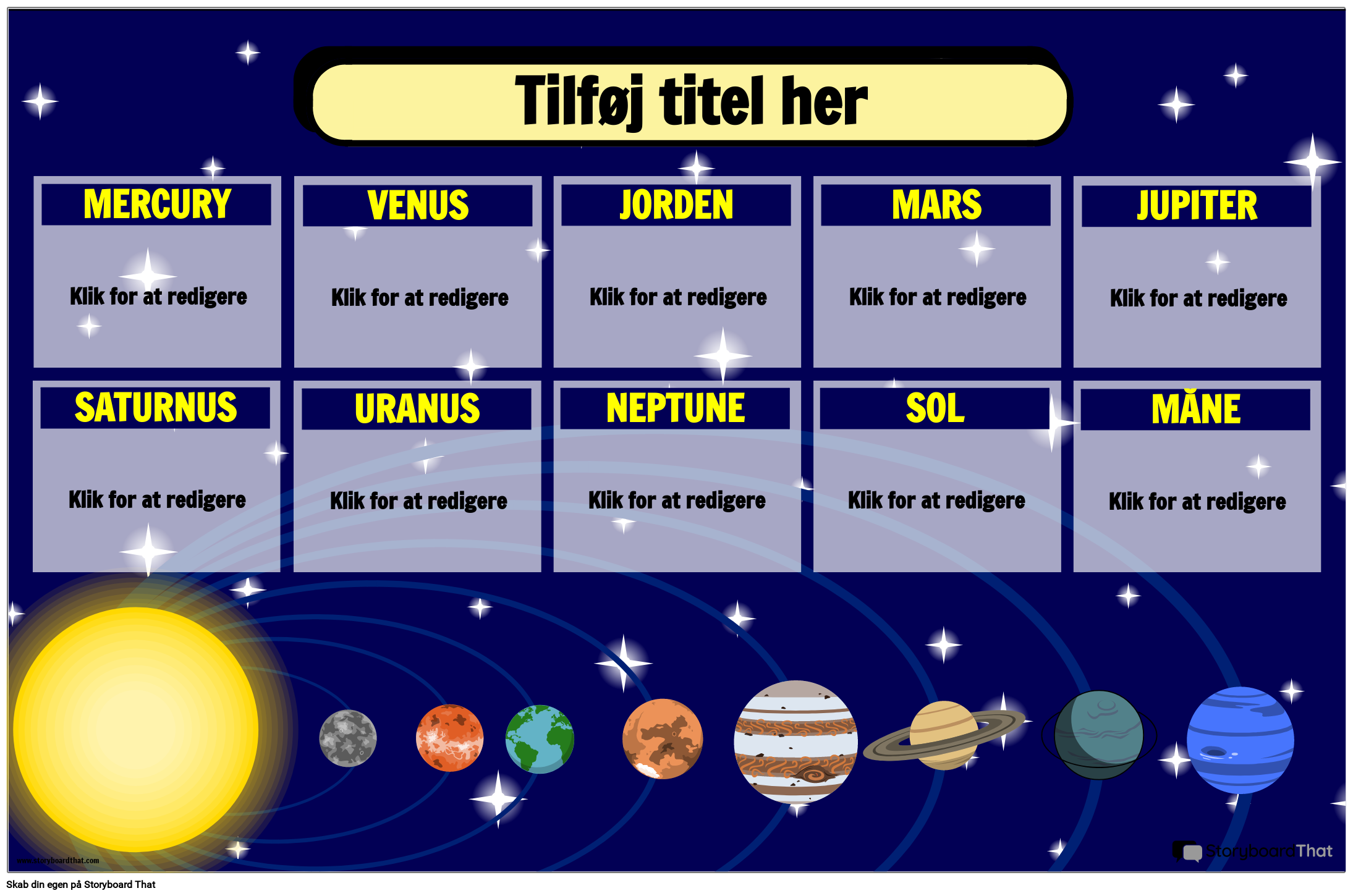 Pædagogisk Solsystem Plakat