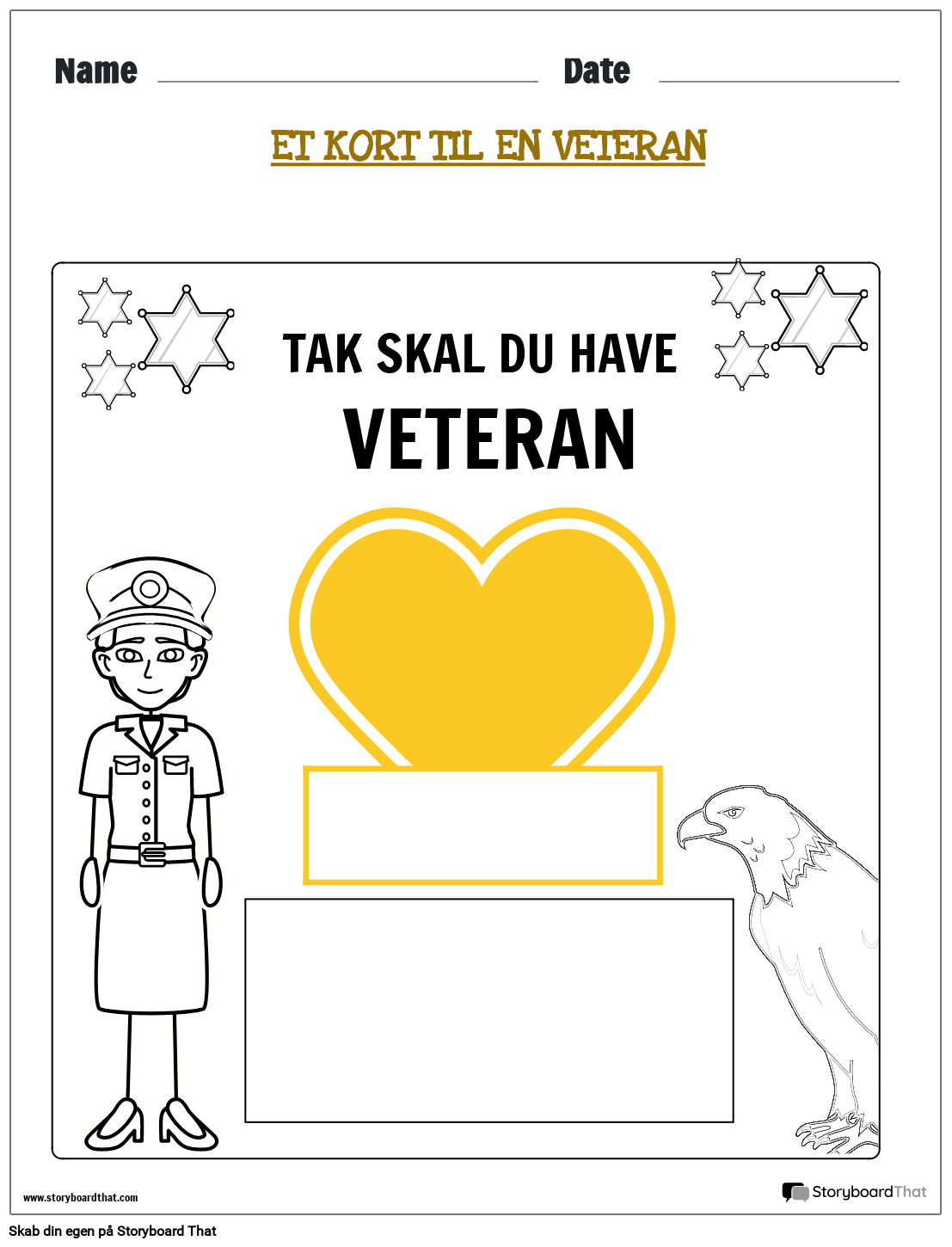 Printbart kort til veteraner
