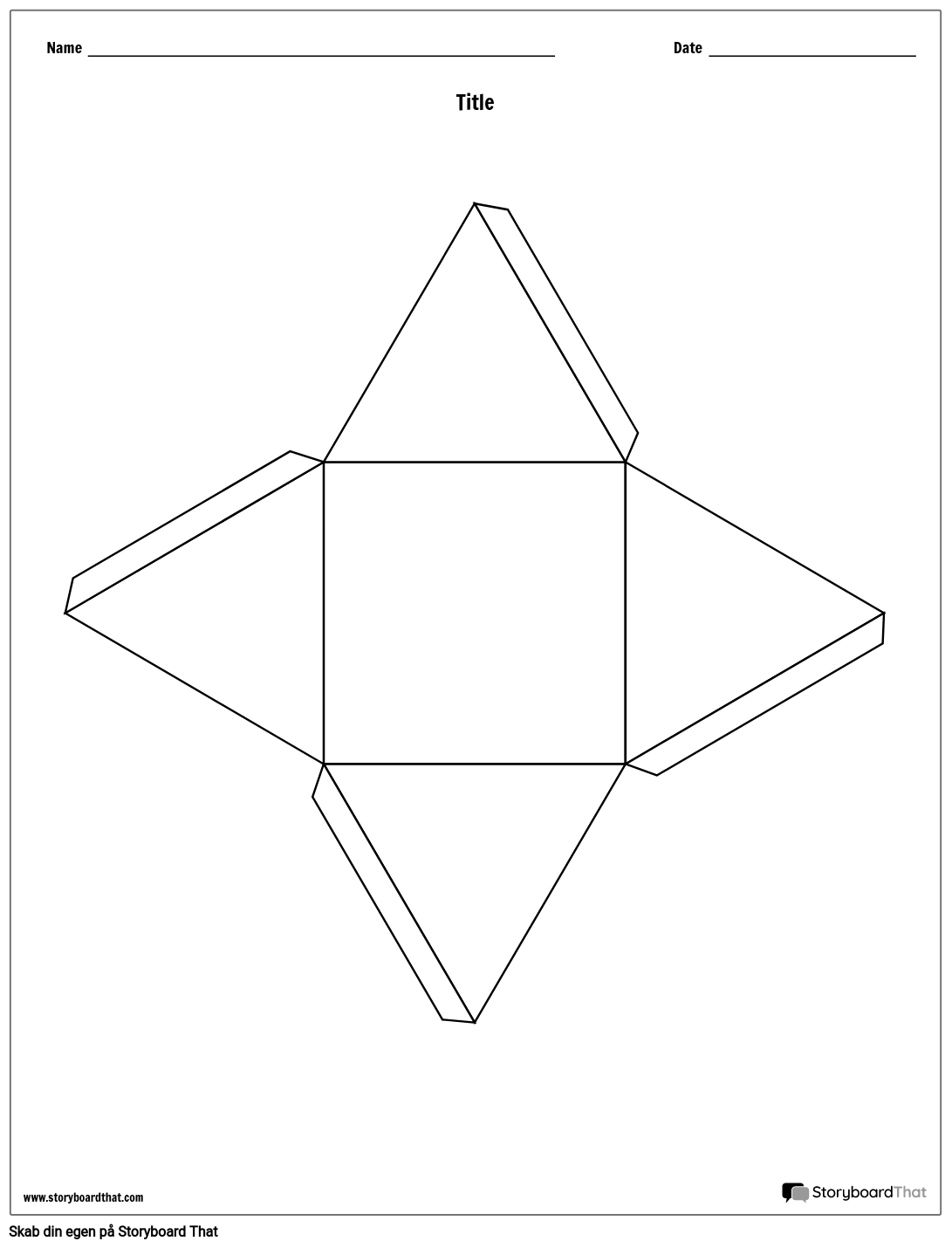 Pyramid Story Cube Skabelon