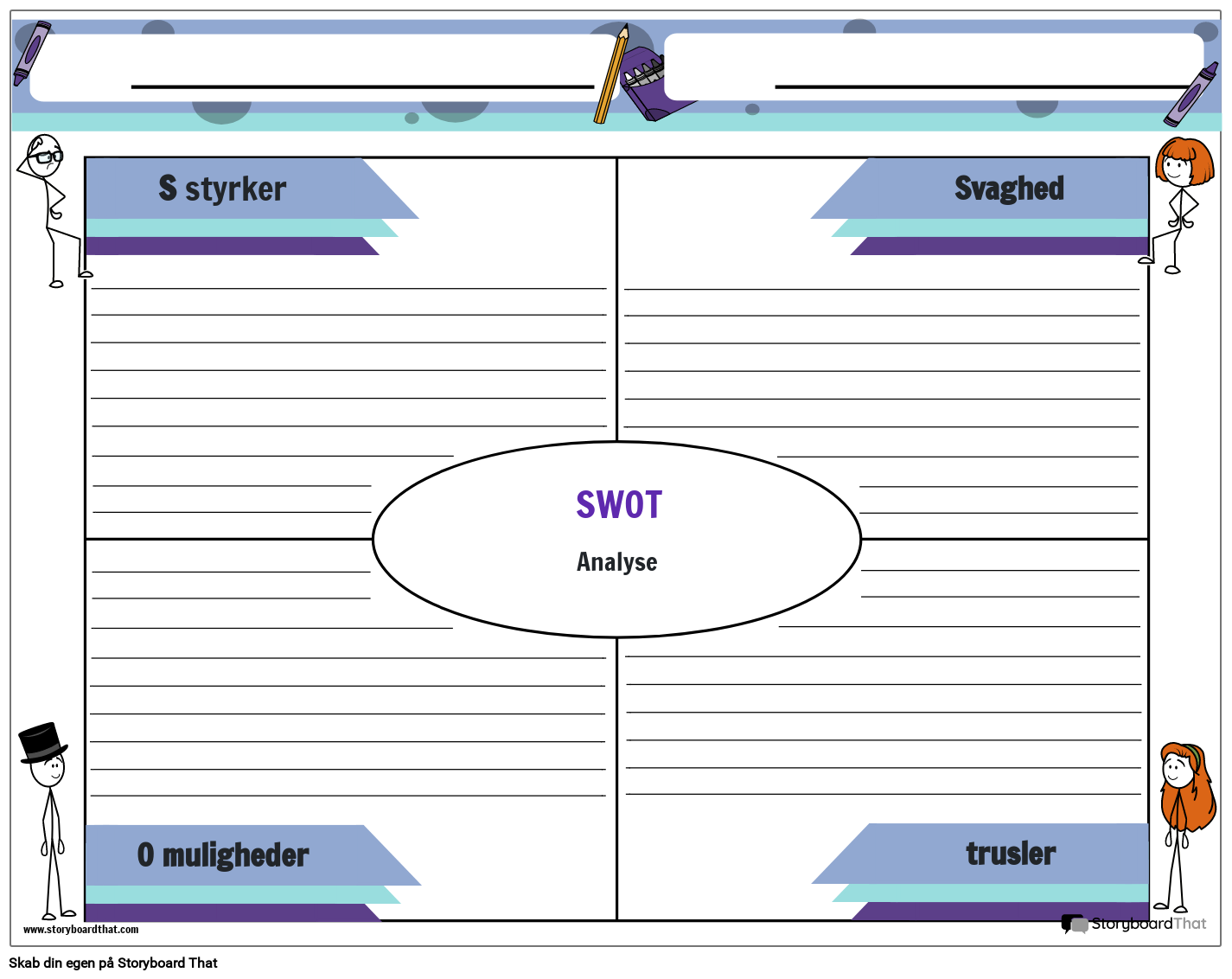 Simpelt Infografisk SWOT-diagram