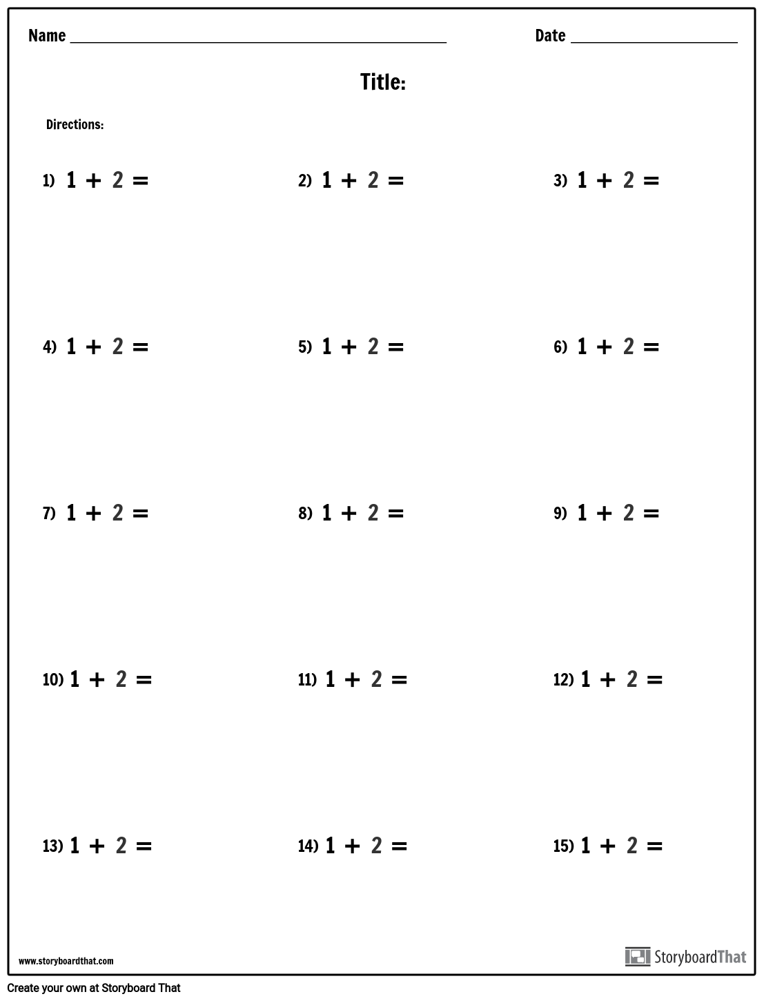 Addition - Single Number - Version 1