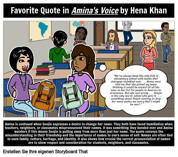 Aminas Stimme Lieblingszitat