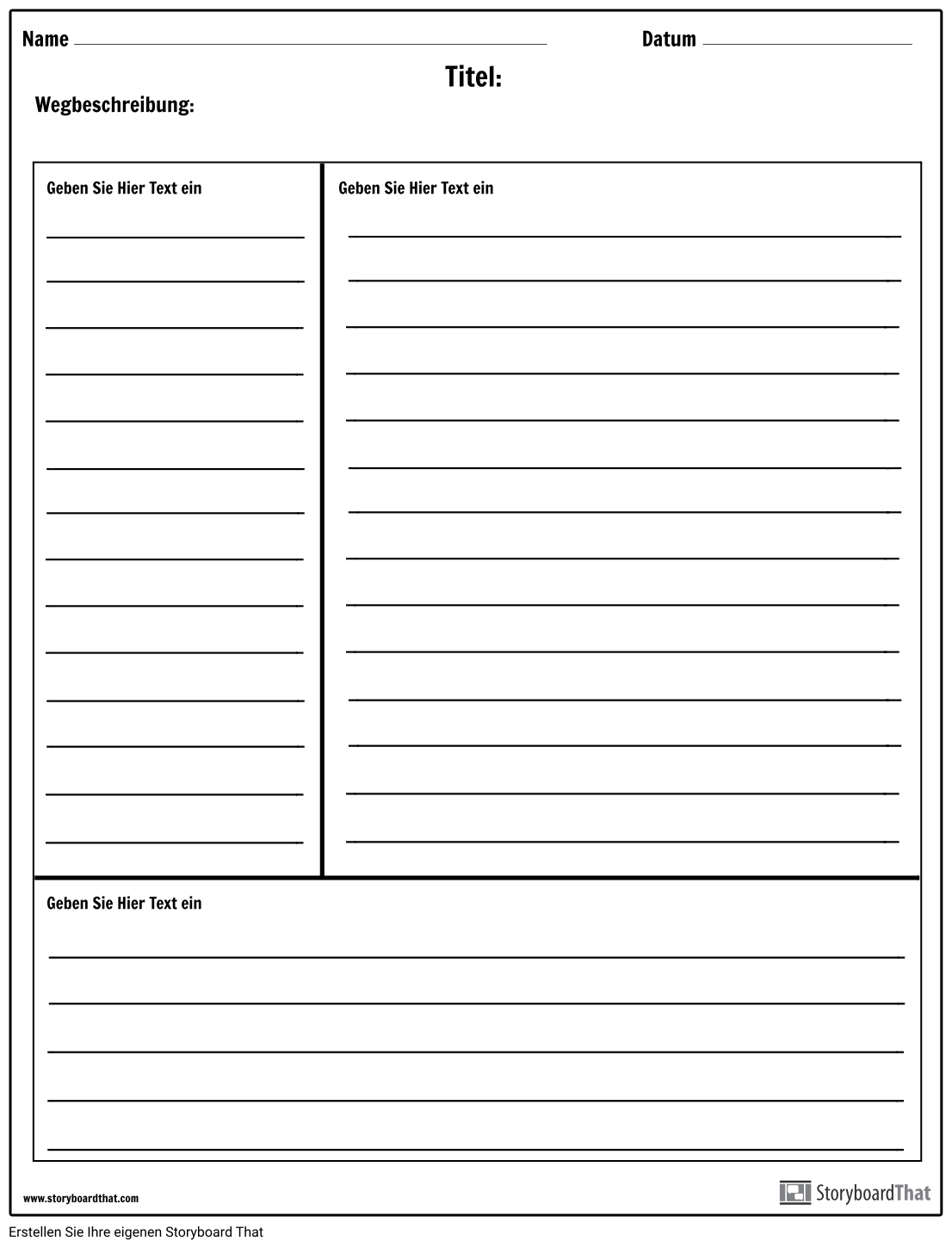 Cornell Notes mit Linien