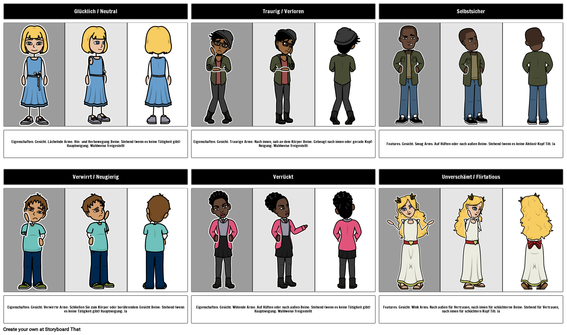 Emotions Karte Storyboard By De examples