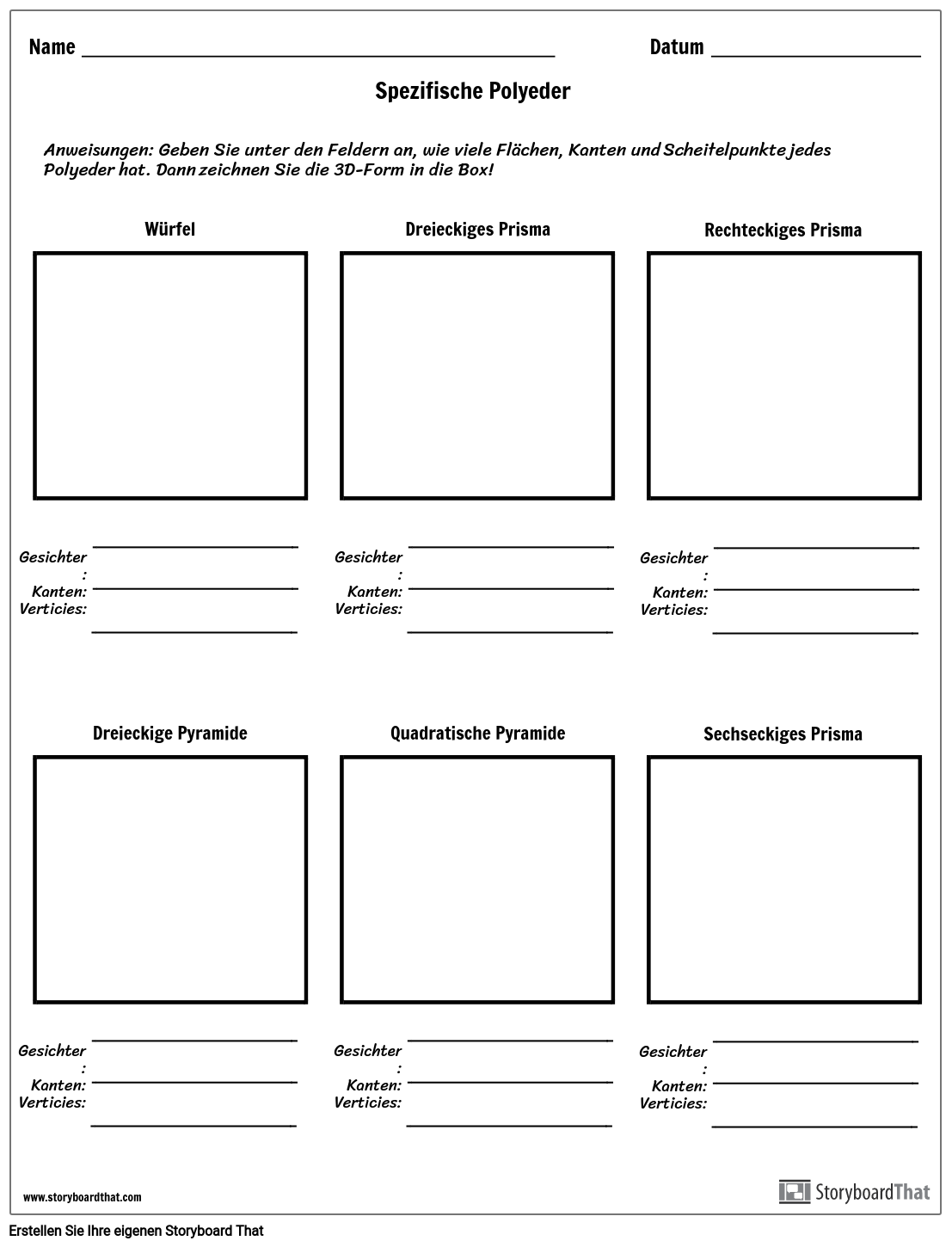 Geometrische Solids Zeichnen