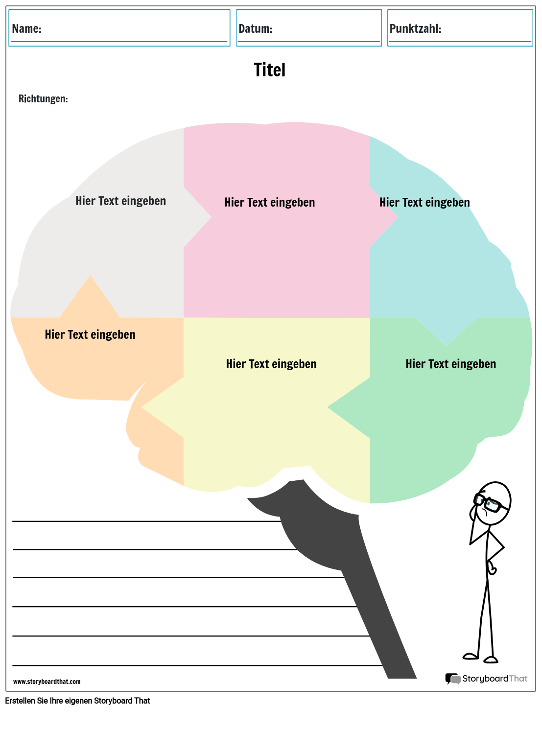 Grafik-Organizer Gehirn