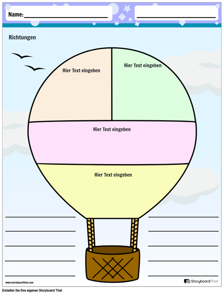 Graphic Organizer Heißluftballon