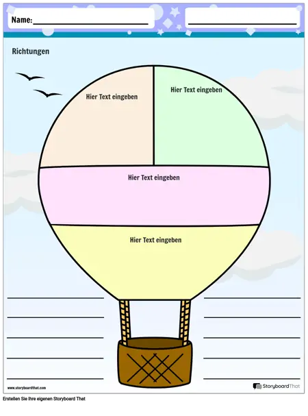 Graphic Organizer Heißluftballon