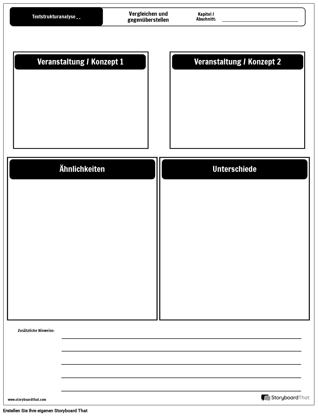 ITA-Textstruktur - Vergleichen und Kontrastieren