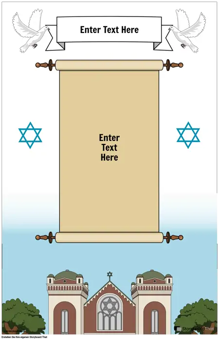 Jüdisches Poster mit Schriftrolle