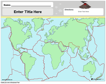 Karte der Tektonischen Platten