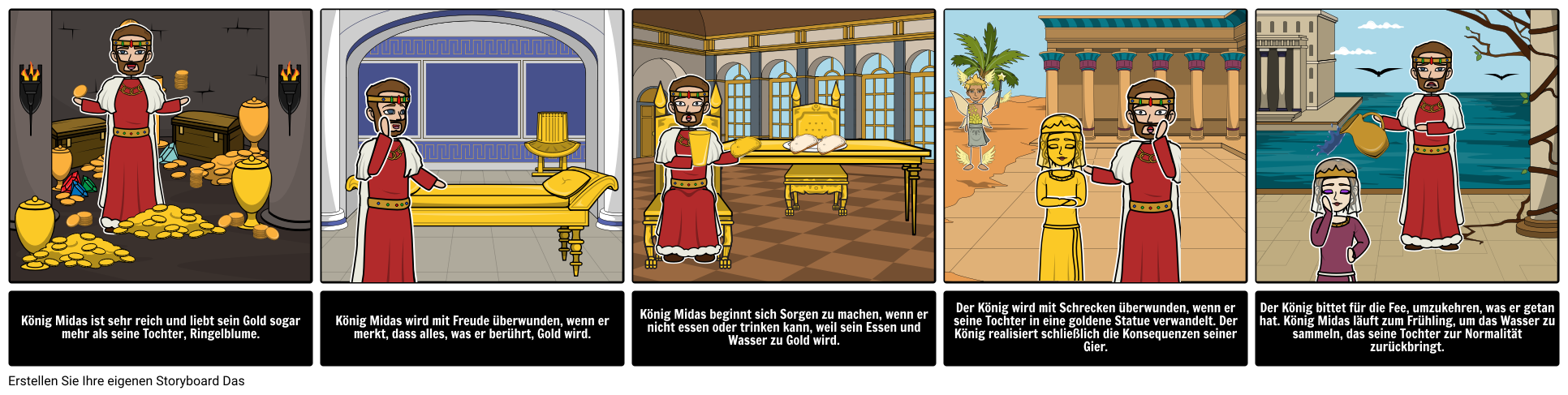 King Midas 'Goldene Zeichencharakteranalyse