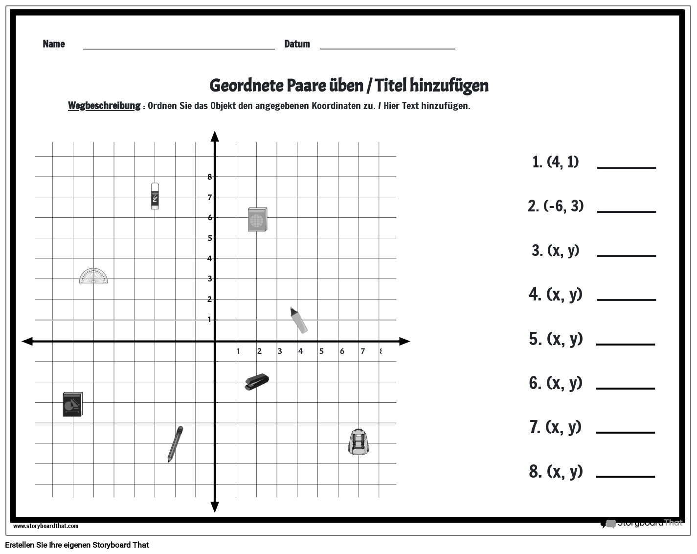 Quadranten Koordinatensystem Kartesisches Koordinatensystem In