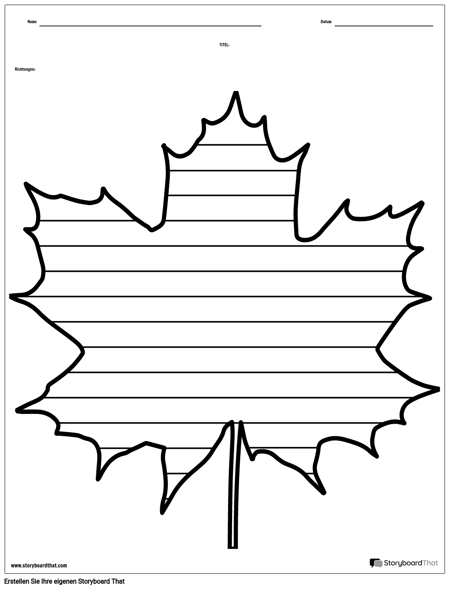 Kreatives Schreiben - Maple Leaf