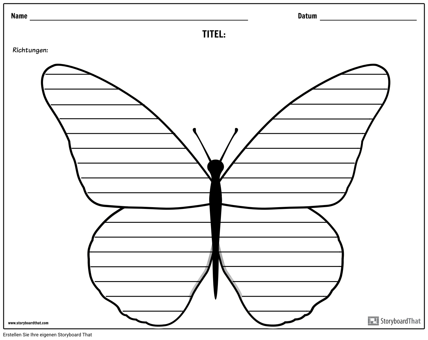 Kreatives Schreiben - Schmetterling