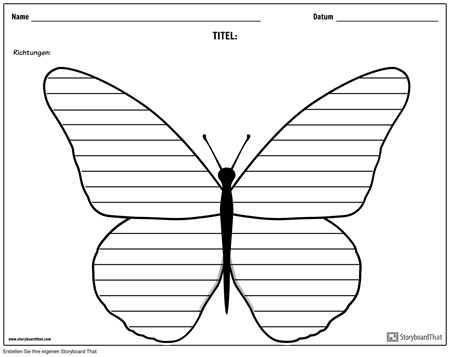 Kreatives Schreiben - Schmetterling