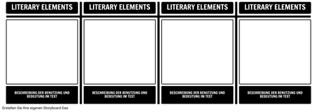 Literarische Elemente T-Chart